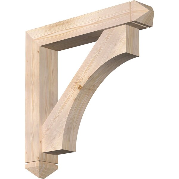 Ekena Millwork Westlake Arts and Crafts Smooth Bracket w/ Offset Brace, Douglas Fir, 7 1/2"W x 42"D x 42"H BKT0806X42X42WTL03SDF - main